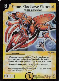 Rimuel, Cloudbreak Elemental Foil Duel Masters S1/S5 2004 Wizards TCG Card - Image 1