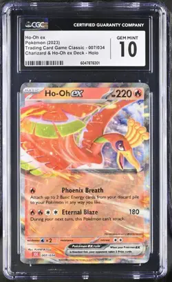 Ho-oh ex 007/034 Trading Card Game Classic Holo CGC GEM MINT 10 - Image 1