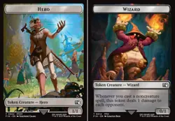 1x - HERO \ WIZARD TOKEN (02/14) - Final Fantasy - NM MTG - Image 1