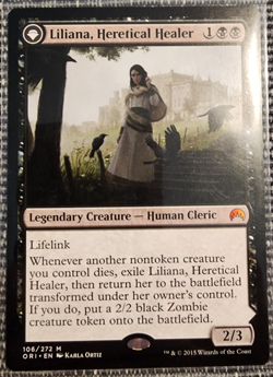 2015 MTG Origins - Liliana, Heretical Healer 106/272 - Raw NM - Image 1