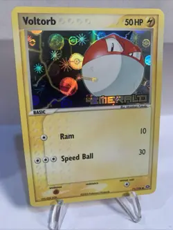 Pokemon TCG Voltorb 71/106 EX Emerald Reverse Holo 2005 Stamped Pokemon Card - Image 1