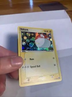 Pokemon TCG Voltorb 71/106 EX Emerald Reverse Holo 2005 Stamped Pokemon Card - Image 2