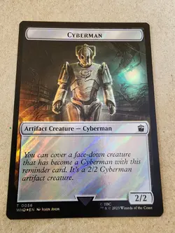Copy / Cyberman Double-Sided Token (Surge Foil) : Doctor Who - Mtg - Image 1