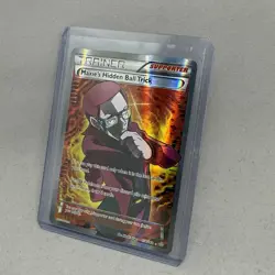 FULL ART Maxie's Hidden Ball Trick ULTRA RARE 158/160 Pokemon XY Primal Clash NM - Image 2