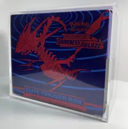Pokemon almost EMPTY Elite Trainer Box Darkness Ablaze W/Acrylic Display Case - Image 1