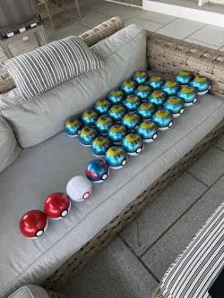 LOT OF 30 Official Pokemon TCG Ball Tin (Empty Pokeball) Collectors Display Art - Image 1