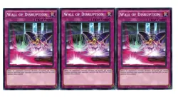 Yugioh- 3X Wall of Disruption - Common - 1st Edition - YS16-EN033 - Light Play - Image 1