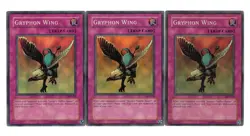 Yugioh- 3X Gryphon Wing - Super Rare - Unlimited - SDP-050 - Light Play - Image 1