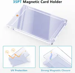 120ct Magnetic Card Holder, 35pt One Touch Holder for 35PT-120, Clear - Image 2