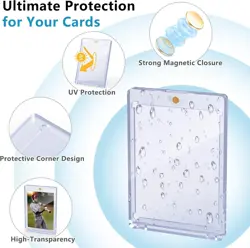 120ct Magnetic Card Holder, 35pt One Touch Holder for 35PT-120, Clear - Image 3
