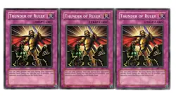 Yugioh- 3X Thunder of Ruler - Common - Unlimited - MFC-042 - Light Play - Image 1