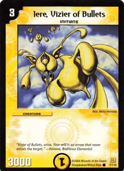 Iere, Vizier of Bullets - Duel Masters TCG 2004 Light Civilization Creature Card - Image 1