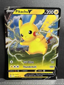 Pikachu V 086/264 Fusion Strike Ultra Rare Pokemon Card - Image 1