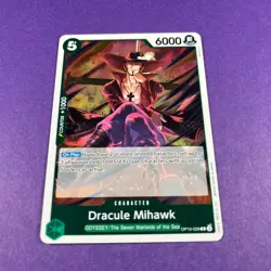 One Piece Dracule Mihawk Foil Character OP10-029 Royal Blood Trading Card TCG - Image 1