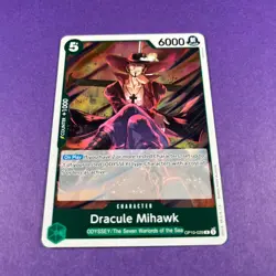 One Piece Dracule Mihawk Foil Character OP10-029 Royal Blood Trading Card TCG - Image 2