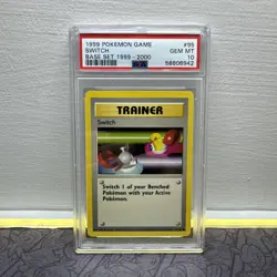 PSA 10 Switch 95/102 Base Set Pokemon Card 1999-2000 4th Print - Image 1