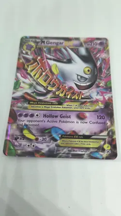 Pokemon Card - M Gengar EX XY166 Black Star Promo Holo Rare With Coin - Image 1