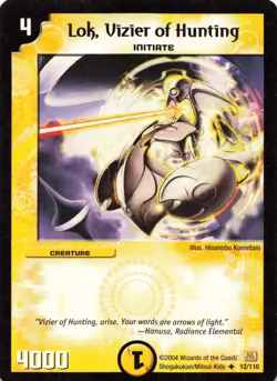 Lok, Vizier of Hunting - Duel Masters TCG 2004 Light Civilization Creature Card - Image 1