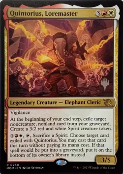 0250 QUINTORIUS, LOREMASTER RARE MARCH OF THE MACHINE MTG CARD - Image 1