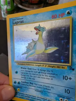 Lapras 10/62 Fossil Set Rare Holo Pokemon Card 1999 WOTC - Image 4