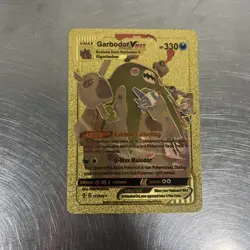 Pokemon Garbodor VMAX 330hp Gold Foil Fan Art Collector Card TCG - Image 1