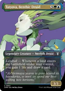 Tatyova, Benthic Druid (Borderless) - Near Mint MTG Commander Masters - Image 1