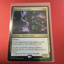MTG Throne of Eldraine Stormfist Crusader Foil 203/269 NM Rare - Image 1
