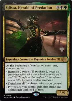 0226 GLISSA, HERALD OF PREDATION RARE MARCH OF THE MACHINE MTG CARD - Image 1