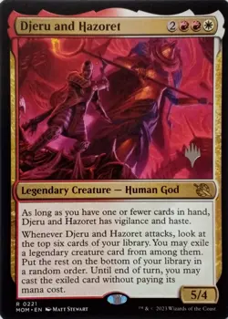 0221 DJERU AND HAZORET RARE MARCH OF THE MACHINE MTG CARD - Image 1