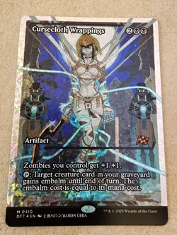 Cursecloth Wrappings - #410 (Showcase) (Fracture Foil) Aetherdrift - Mtg - Image 1