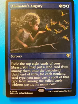 MTG 1x FOIL ETCHED Aminatou's Augury 479 Commander Masters Magic Gathering x1 NM - Image 1