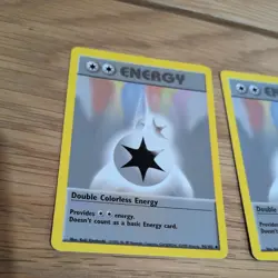 Pokemon Card Double Colorless Energy 96/102 Base Set WOTC Played x2 - Image 2