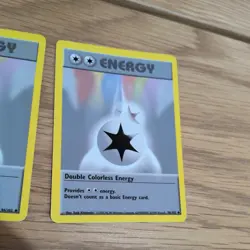 Pokemon Card Double Colorless Energy 96/102 Base Set WOTC Played x2 - Image 3