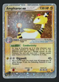 Ampharos ex 89/97 Dragon Ultra Rare SWIRL Pokemon TCG - Image 1