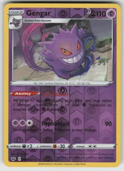 Gengar Holo Rare SWSH01: Sword & Shield Base Set 085/202 Pokemon - Image 1