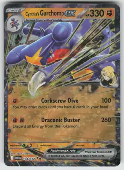Cynthia's Garchomp ex - Double Rare SV10: Destined Rivals 104/182 Pokemon - Image 1
