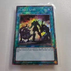 A Hero Lives - RA04 - Platinum Secret Rare - Yugioh Euro NM - Image 1