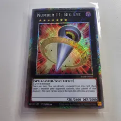Number 11: Big eye - RA04 - Platinum Secret Rare - Yugioh Euro NM - Image 1