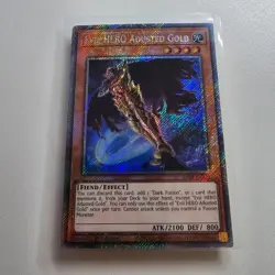 Evil Hero Adusted Gold - RA04 - Platinum Secret Rare - Yugioh Euro NM - Image 1