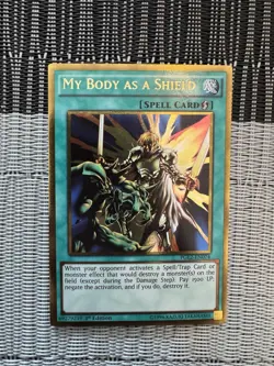 Yugioh My Body As A Shield GLD3-EN041 Gold Rare Limited Edition LP - Image 1