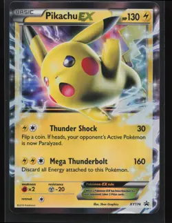 Pokemon Card - Pikachu EX XY Black Star Promo Ultra Rare XY174 - NM/VLP - Image 3