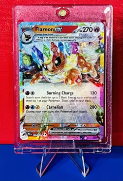 Pokemon TCG Prismatic Evolutions Flareon EX 14/131 Mint 🔥 Card Double Rare 2025 - Image 1