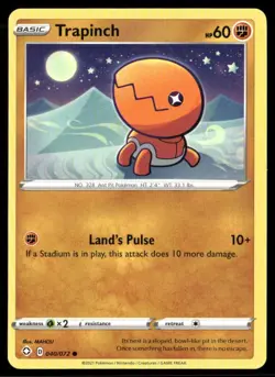 2021 Shining Fates Set Pokemon Card 040 Trapinch NM - Image 1