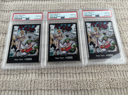 (LOT of 3) 2023 ONE PIECE OP06 - WINGS_CAPTAIN - DON!! CARD PSA 10 _IN SEQUENCE - Image 1