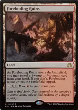 272/297 FOREBODING RUINS RARE SHADOWS OVER INNISTRAD MTG CARD - Image 1