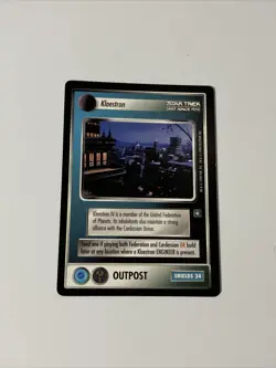 Star Trek CCG Facilities Outpost Klaestron Black Boarder Card - Image 1
