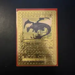 Shining Charizard 107/105 Gold Foil Fan Art Pokemon Card 1ST EDITION 1999 - Image 1
