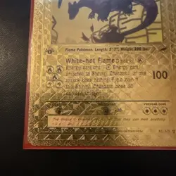 Shining Charizard 107/105 Gold Foil Fan Art Pokemon Card 1ST EDITION 1999 - Image 2