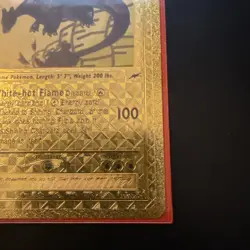 Shining Charizard 107/105 Gold Foil Fan Art Pokemon Card 1ST EDITION 1999 - Image 3