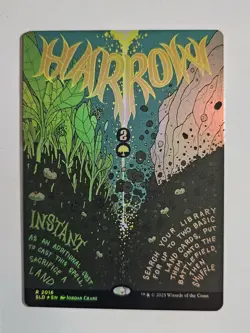 Harrow Rainbow Foil Garden Buds Secret Lair MTG Nm - Image 1